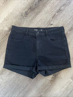 Old Navy Black Roll-Cuff Denim Shorts